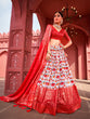 Load image into Gallery viewer, Red Color Haydrabadi Patola Printed Dola Silk Lehenga Choli Clothsvilla