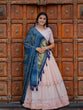 Load image into Gallery viewer, Peach Color Lucknowi Work Georgette Chaniya Choli Clothsvilla