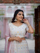 Load image into Gallery viewer, White Color  Lucknowi Work Georgette Chaniya Choli Clothsvilla