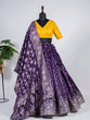 Load image into Gallery viewer, Purple Color Weaving work Jacquard Lehenga Choli Clothsvilla