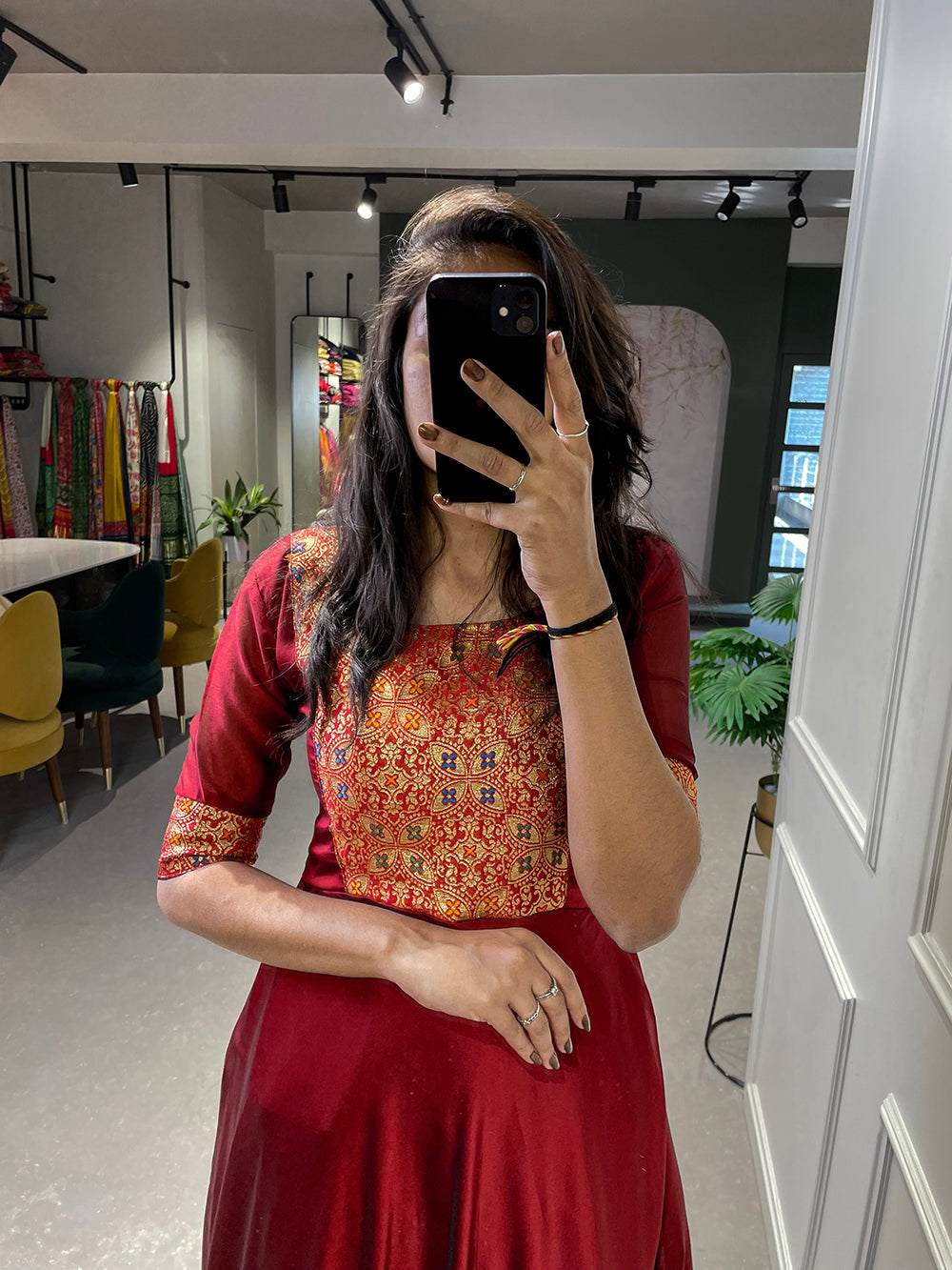 Maroon Color Weaving Work Rangoli Silk Gown Dress Clothsvilla