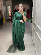 Load image into Gallery viewer, Green Color Sequins And Zari Work Viscose Chanderi Saree Clothsvilla