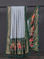 Light Green Color Digital Floral Printed Dola Silk Clothsvilla