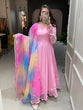 Load image into Gallery viewer, Light Pink Color Simple Soft Organza Gown Clothsvilla