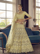 Load image into Gallery viewer, Lime Yellow Crepe Wedding Lehenga Choli Clothsvilla