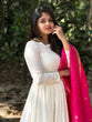 Load image into Gallery viewer, White Color  Lucknowi &amp; Sequins Embroidery work Georgette Lehenga Clothsvilla