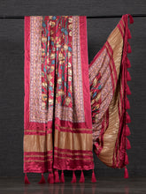 Load image into Gallery viewer, Maroon Color Digital Floral Printed Pure Gaji silk Dupatta Clothsvilla