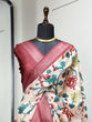 Load image into Gallery viewer, Maroon Color Printed With Zari Border Dola Silk Saree Clothsvilla