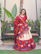 Load image into Gallery viewer, Maroon Color Printed With Foil Work Dola Silk Lehenga Choli ClothsVilla.com