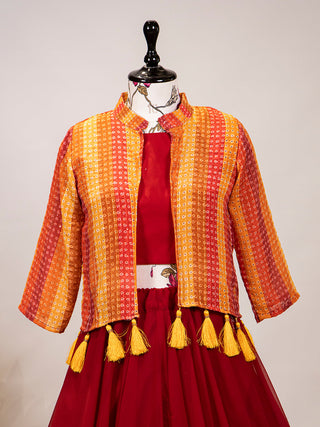 Maroon Color Georgette Lehenga Choli Clothsvilla