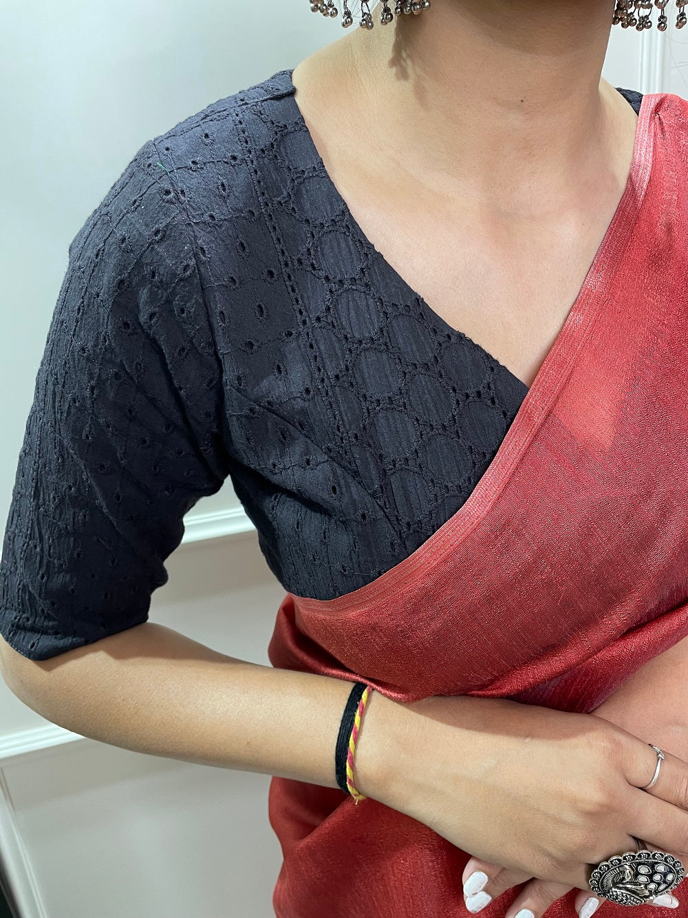 Maroon Color Plain Melanin Silk Saree Clothsvilla