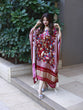 Load image into Gallery viewer, Maroon Color Digital Printed Pure Gaji Silk Kaftan Clothsvilla
