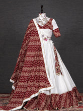 Load image into Gallery viewer, Maroon Color Foil And Printed Work Cotton Lehenga Choli Clothsvilla