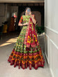 Load image into Gallery viewer, Mehendi Color Patola Print With Foil Work Tussar Silk Lehnga Choli Clothsvilla