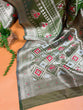 Load image into Gallery viewer, Mehndi Color Weaving Work Organza Saree Clothsvilla