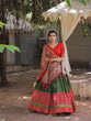 Load image into Gallery viewer, Mehndi  Color Printed With Foil Work Dola Silk Lehenga Choli Clothsvilla