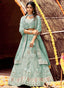 Sea Green Patch Border Lehenga Choli Clothsvilla