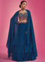 Blue Mirror Engagement Readymade Lehenga Clothsvilla