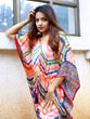 Load image into Gallery viewer, Multi Color Digital bandhej Printed Pure Gaji Silk Kaftan Clothsvilla