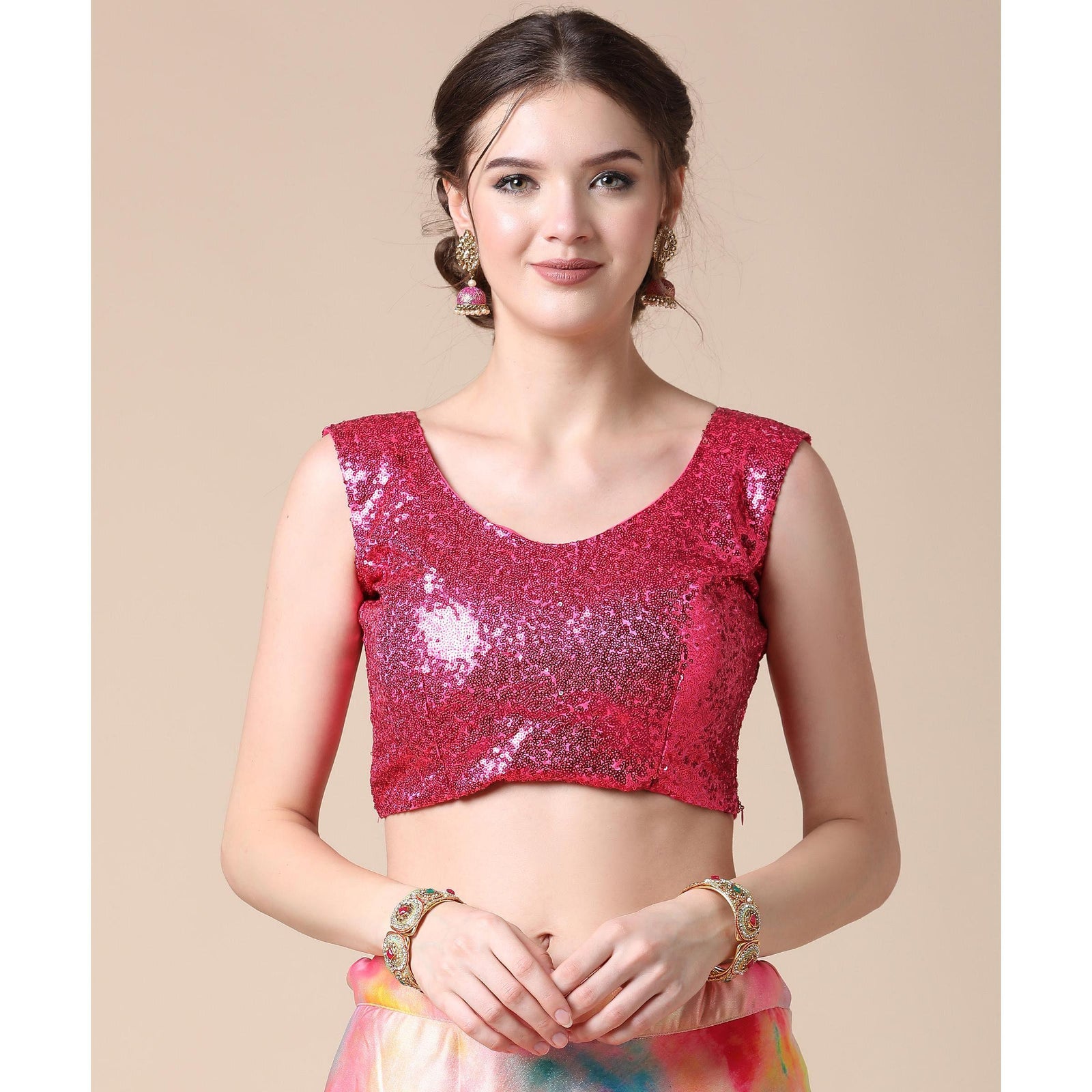 Multicolor Partywear Heavy Digital Printed Heavy Silk Lehenga Clothsvilla