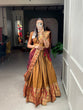 Load image into Gallery viewer, Mustard Color Zari Weaving Work Narayan Pet (Cotton) South Style Lehenga Choli ClothsVilla.com