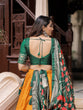 Load image into Gallery viewer, Mustard Color Printed With Foil Work Dola Silk Lehenga Choli ClothsVilla.com