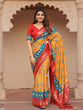 Load image into Gallery viewer, Mustard Color Patola with Foil Printed Dola Silk Saree Clothsvilla