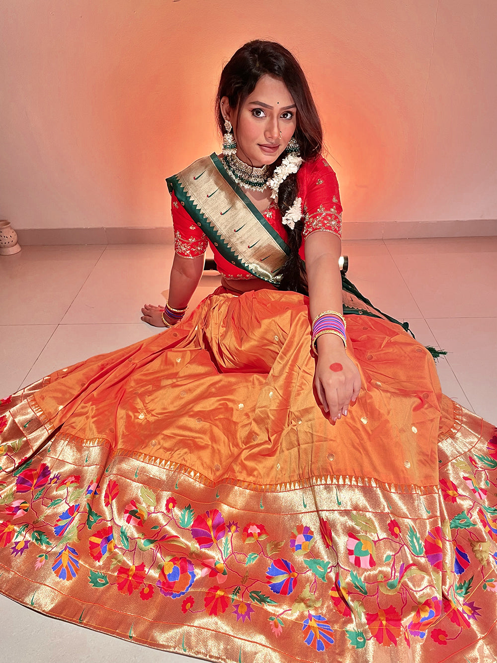 Mustard Color Weaving Zari Work Jacquard Silk Pethani Lehenga Choli Clothsvilla