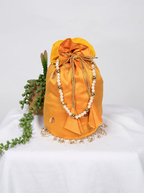 Mustard Color Weaving Zari Work Silk Batwa ClothsVilla.com Main image