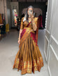 Load image into Gallery viewer, Mustard Color Zari Weaving Work Narayan Pet Cotton Haydrabadi Lehenga Choli Clothsvilla