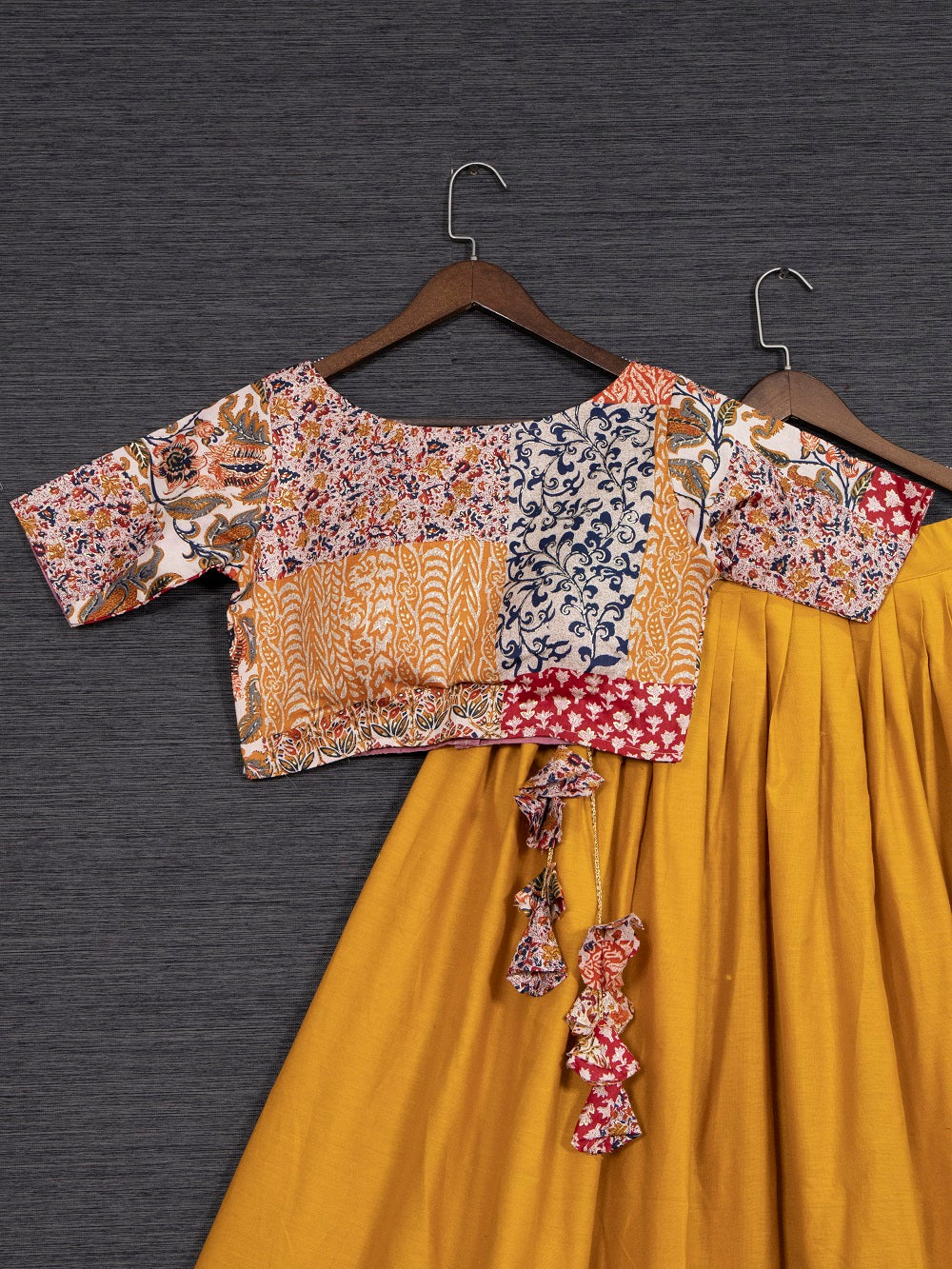 Mustard Color Pure Cotton Lehenga Choli Clothsvilla
