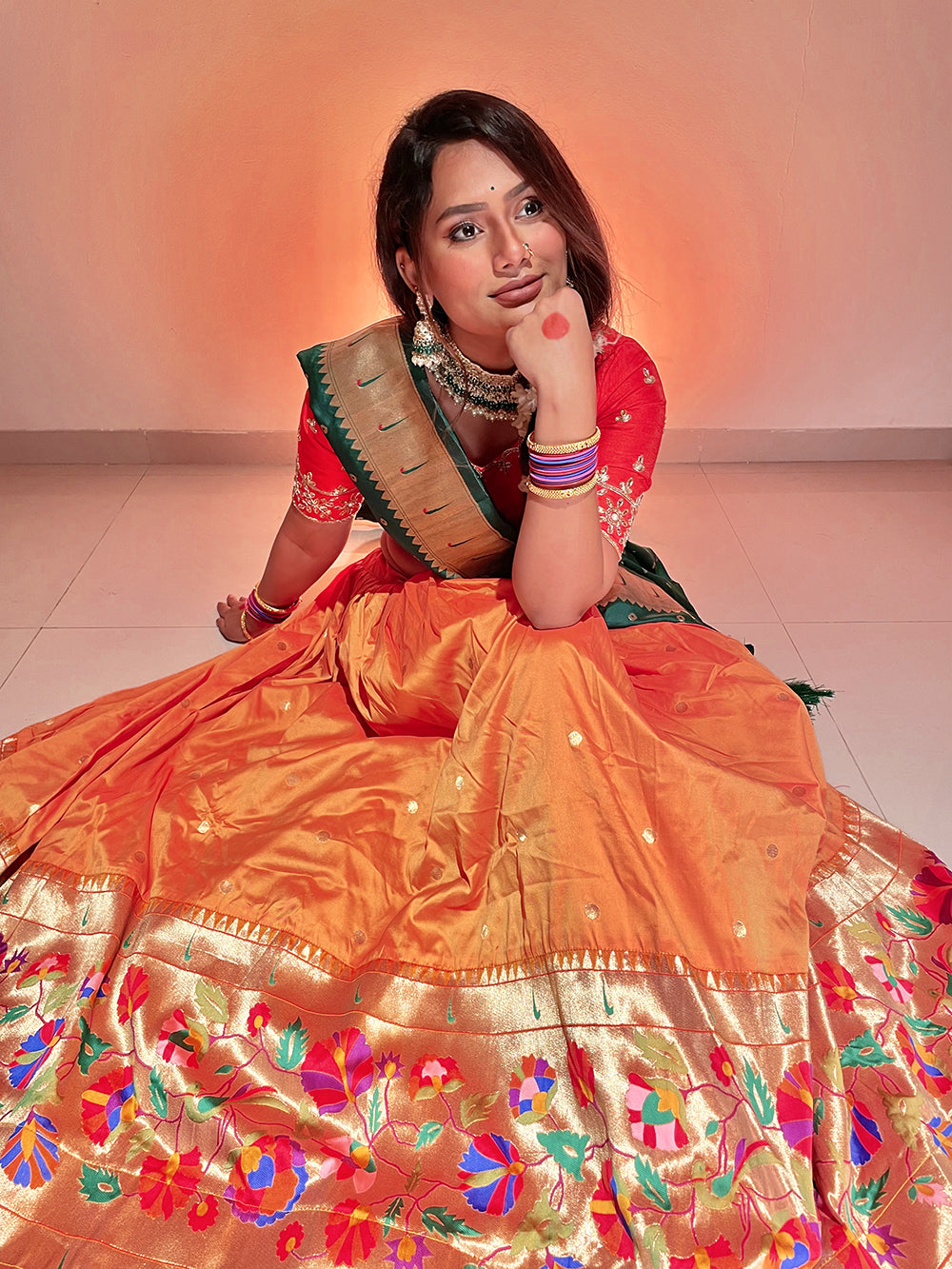 Mustard Color Weaving Zari Work Jacquard Silk Pethani Lehenga Choli Clothsvilla