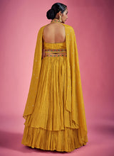 Load image into Gallery viewer, Mustard Mirror Engagement Readymade Lehenga Clothsvilla