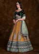 Load image into Gallery viewer, Mustard Zari Dori and zarkan work Designer Lehenga Choli Clothsvilla