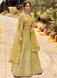 Load image into Gallery viewer, Resham Organza Lehenga Choli In Mustard Clothsvilla