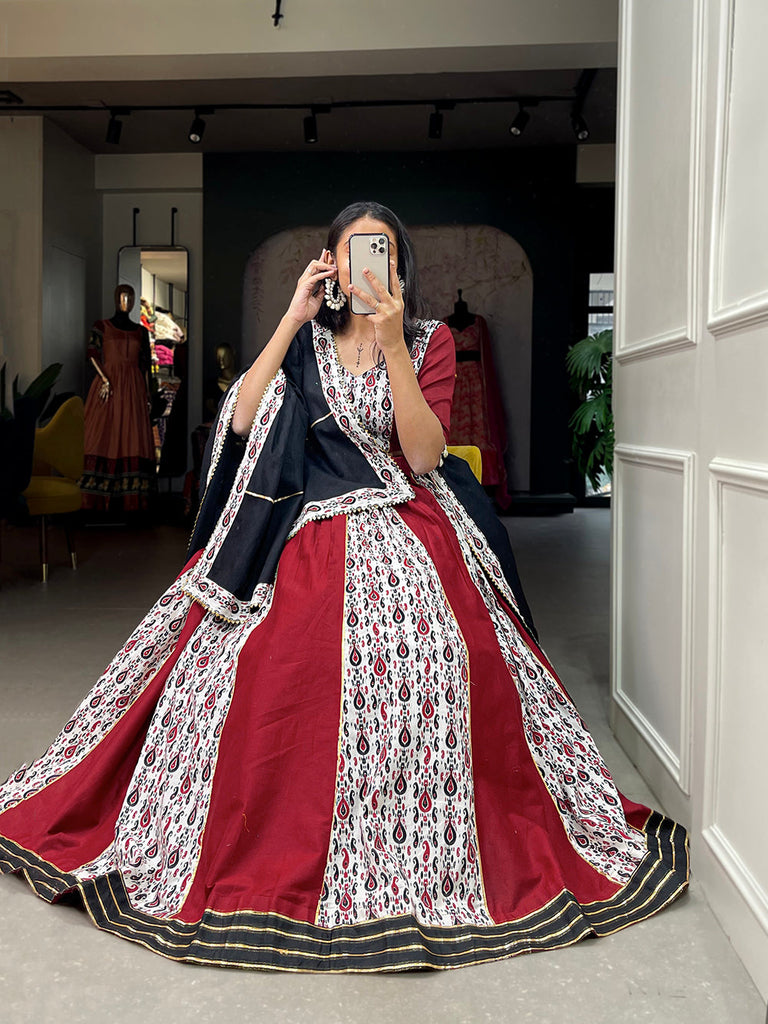 mashurfab Fashion Women's Cotton Lehenga (msf025 red_Free Size) :  Amazon.in: Fashion