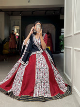 Load image into Gallery viewer, Maroon Color Plain and Printed Cotton Lehenga Choli ClothsVilla