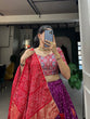 Load image into Gallery viewer, Purple Color Bandhani And Ajrakh Print With Foil Work  Dola Silk Chaniya Choli Clothsvilla