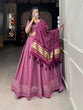 Load image into Gallery viewer, Peach Color Plain With Gotta Patti Cotton Lehenga Choli ClothsVilla.com