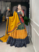 Load image into Gallery viewer, Multi Color Bandhej Printed With Foil Work Rayon Navratri Chaniya Choli ClothsVilla.com