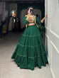 Load image into Gallery viewer, Green Color Plain With Gota Patti Rayon Navratri Collection Chaniya Choli ClothsVilla