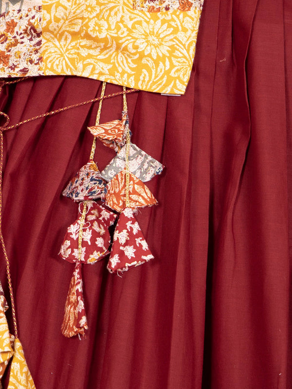 Maroon Color Pure Cotton Chaniya Choli Set Clothsvilla