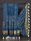Navy Blue Color Digital Printed Pure Gaji Silk Dupatta With Tassels Clothsvilla