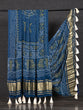 Load image into Gallery viewer, Navy Blue Color Digital Printed Pure Gaji Silk Dupatta With Tassels Clothsvilla