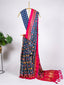 Navy Blue Color Digital Printed Pure Gaji Silk Saree Clothsvilla