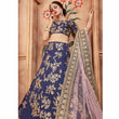 Load image into Gallery viewer, Navy Blue Festive Wear Dori Sequins Work Art Silk Lehenga Choli Clothsvilla