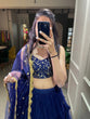 Load image into Gallery viewer, Navy Blue Color Plain net Lehenga Choli Clothsvilla