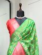 Load image into Gallery viewer, Parrot Color Digital Patola Printed Dola Silk Saree Clothsvilla