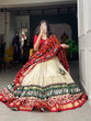 Load image into Gallery viewer, Off White Color Haydrabad Patola Print With Foil Work Tussar Silk Lehenga Choli ClothsVilla