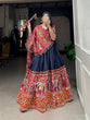 Load image into Gallery viewer, Navy Blue Color Patola Print With Gamthi Work And Mirror Work Dola Silk Chaniya Choli ClothsVilla.com